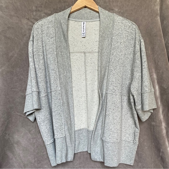🎉NWOT Athleta Lotus Wrap Textured Cardigan, Women’s Size XXS/XS, Heather … - Picture 2 of 6